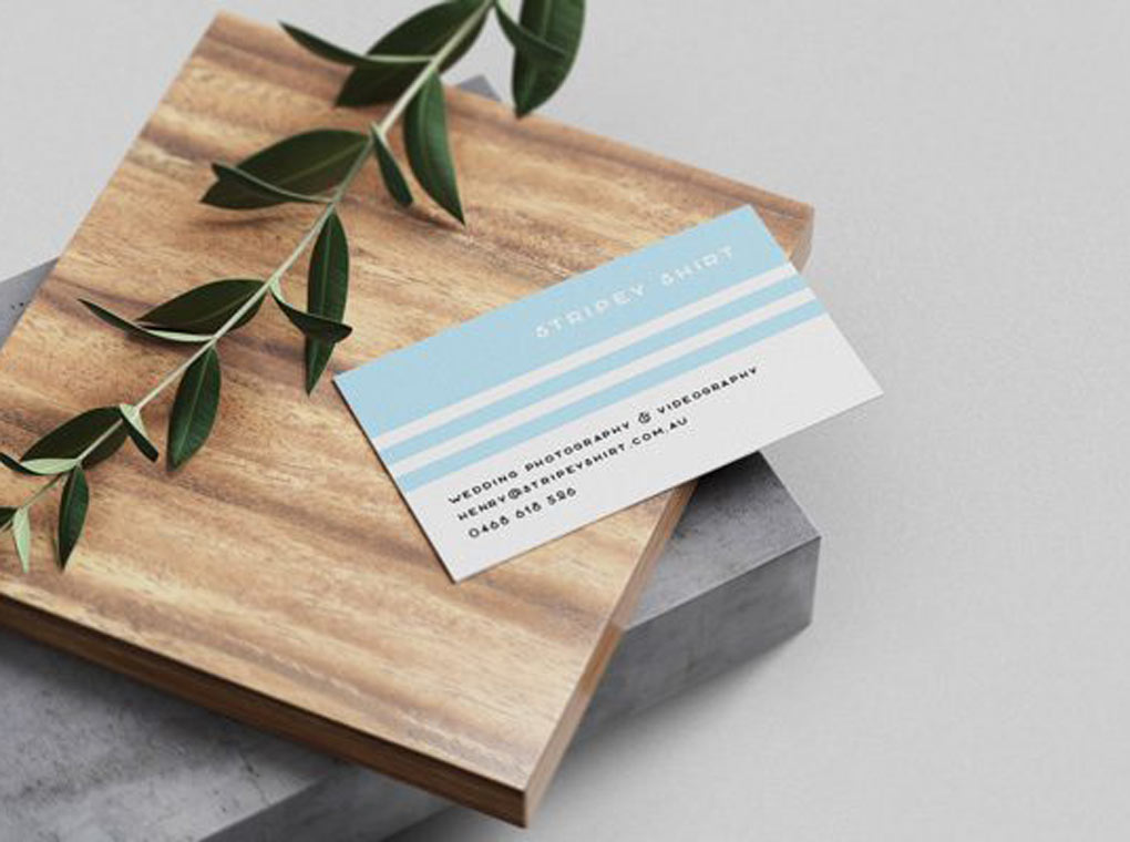 Stripey shirt business card